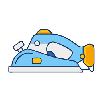 blue electric planer tool clip art preview