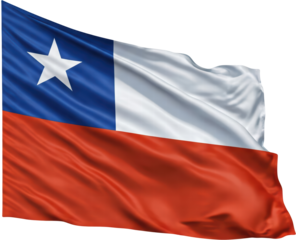 waving flag of Chile, national symbol