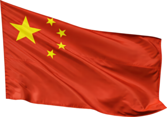 waving flag of China, national symbol