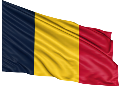 waving flag of Chad, national symbol
