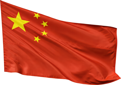 waving flag of China, national symbol