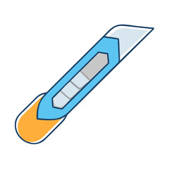 utility knife icon, utility knife vector illustration-simple illustration of utility knife, perfect for utility knife logos and icons
