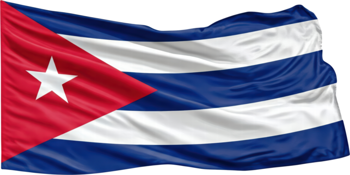 waving flag of Cuba, national symbol