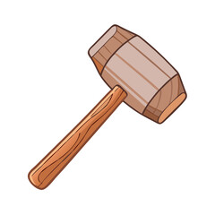 wooden hammer mallet icon, wooden hammer mallet vector illustration-simple illustration of wooden hammer mallet, perfect for wooden hammer mallet logos and icons