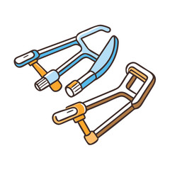 woodworking clamps icon, woodworking clamps vector illustration-simple illustration of woodworking clamps, perfect for woodworking clamps logos and icons