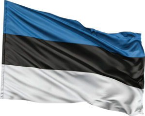 waving flag of Estonia, national symbol