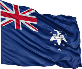 Fototapeta premium waving flag of French Australian Lands, national symbol