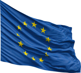 Waving flag of Europe, international symbol