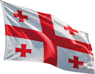 Waving flag of Georgia, national symbol