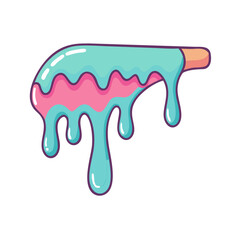 dripping paint effect icon, dripping paint effect vector illustration-simple illustration of dripping paint effect, perfect for dripping paint effect logos and icons