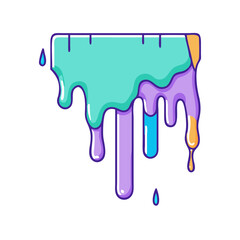 dripping paint effect icon, dripping paint effect vector illustration-simple illustration of dripping paint effect, perfect for dripping paint effect logos and icons