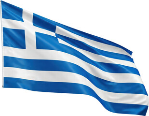 Waving flag of Greece, national symbol