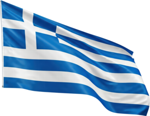 Waving flag of Greece, national symbol