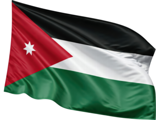 Waving flag of Jordan, national symbol