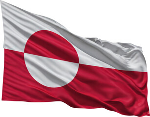 Waving flag of Greenland, national symbol