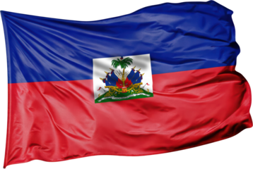 Waving flag of Haiti, national symbol