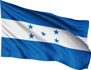 Waving flag of Honduras, national symbol