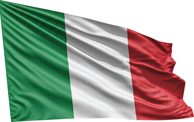 Waving flag of Italy, national symbol