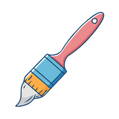paintbrush with acrylics icon, paintbrush with acrylics vector illustration-simple illustration of paintbrush with acrylics, perfect for paintbrush with acrylics logos and icons