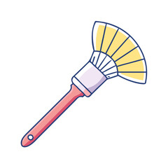 paintbrush with fan bristles icon, paintbrush with fan bristles vector illustration-simple illustration of paintbrush with fan bristles, perfect for paintbrush with fan bristles logos and icons