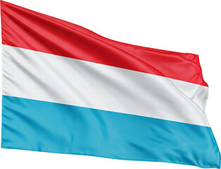 Naklejka premium Waving flag of Luxembourg, national symbol