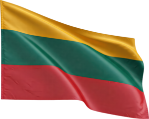 Waving flag of Lithuania, national symbol