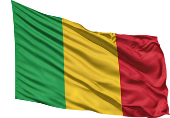 Waving flag of Mali, national symbol