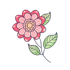painted flower icon, painted flower vector illustration-simple illustration of painted flower, perfect for painted flower logos and icons
