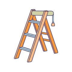 painter s ladder icon, painter s ladder vector illustration-simple illustration of painter s ladder, perfect for painter s ladder logos and icons
