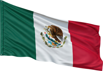 Waving flag of Mexico, national symbol