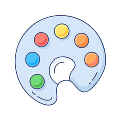 palette with paint colors icon, palette with paint colors vector illustration-simple illustration of palette with paint colors, perfect for palette with paint colors logos and icons