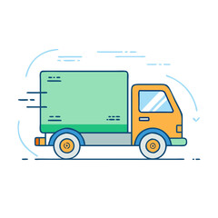 delivery truck icon, delivery truck vector illustration-simple illustration of delivery truck, perfect for delivery truck logos and icons