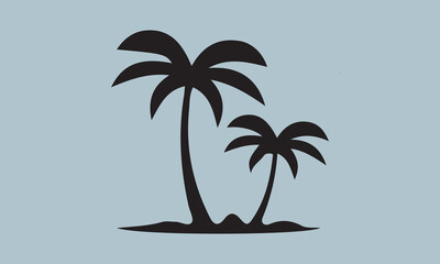 palm tree summer logo template vector illustration, flyer, Hand drawn lettering phrase, svg Files for Cutting Cricut and Silhouette, EPS 10