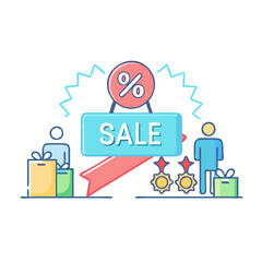 store discount banner icon, store discount banner vector illustration-simple illustration of store discount banner, perfect for store discount banner logos and icons