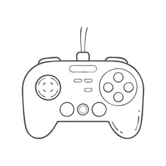 game console controller outline icon, game console controller outline vector, 