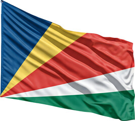Obraz premium waving flag of Seychelles, national symbol