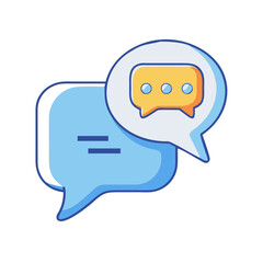 in game chat bubble icon, in game chat bubble vector illustration-simple illustration of in game chat bubble, perfect for in game chat bubble logos and icons