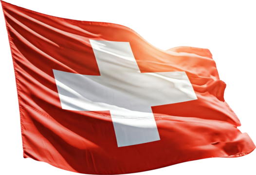 waving flag of Swiss, national symbol of switzerland