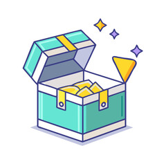 loot box icon, loot box vector illustration-simple illustration of loot box, perfect for loot box logos and icons