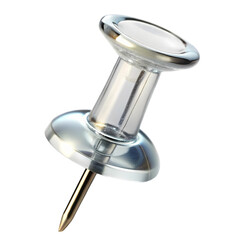Modern Chrome Push Pin Office Stationery Supply Transparent tack tool head base gold life metal     