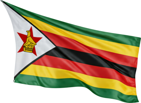waving flag of Zimbabwe, national symbol