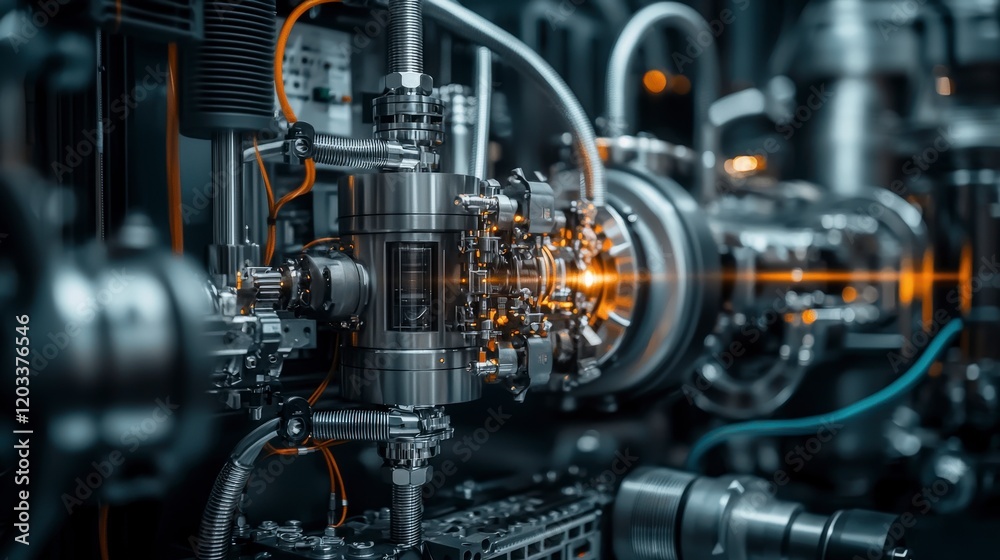 Poster advancements in factory automation insights into industrial machinery and high-tech environment inno