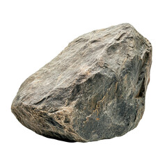 Grey Rock Isolated Black Background Natural Stone Texture