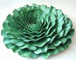 Fototapeta premium Large Green Artificial Flower Wall Decor, Stunning Rose Design Home Decor