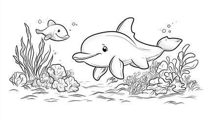 Fototapeta premium illustration of a fish