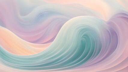 Abstract pastel-colored swirling waves create a smooth, elegant background.