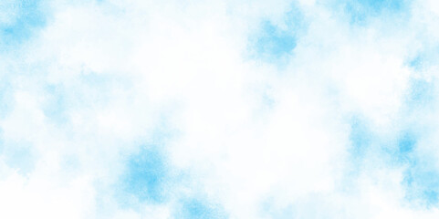 Abstract blue watercolor painted sky background by teal color blue, Abstract blue color clouds background, Vibrant clear blue sky with puffy and blurry natural clear clouds.