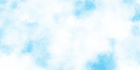 Abstract blue watercolor painted sky background by teal color blue, Abstract blue color clouds background, Vibrant clear blue sky with puffy and blurry natural clear clouds.