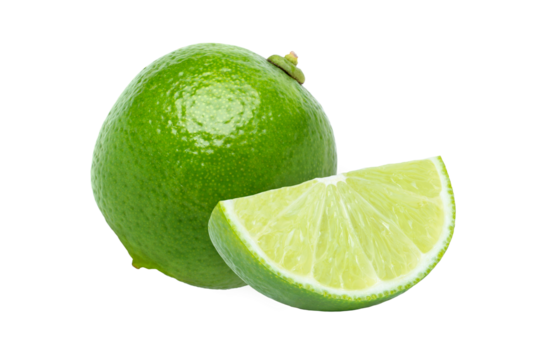 lime isolated on white background