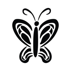 butterfly, simple vector hand draw sketch, isolated on white